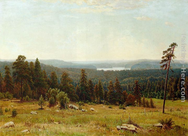 A Lakeside Forest painting - Ivan Shishkin A Lakeside Forest art painting